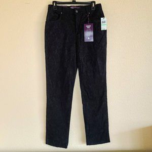 Gloria Vanderbilt Amanda Classic Fit Tapered Women's Size 8 Black Textured Jeans